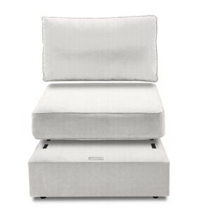 Lovesac Seat Cover Set: Sky Grey Corded Velvet